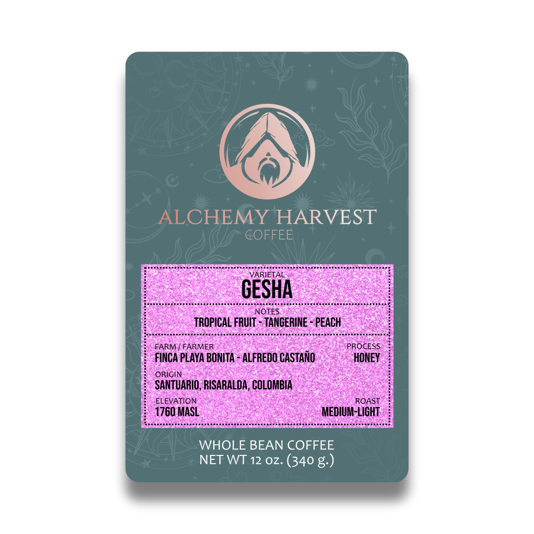 Specialty Colombian coffee with peach and tangerine tasting notes