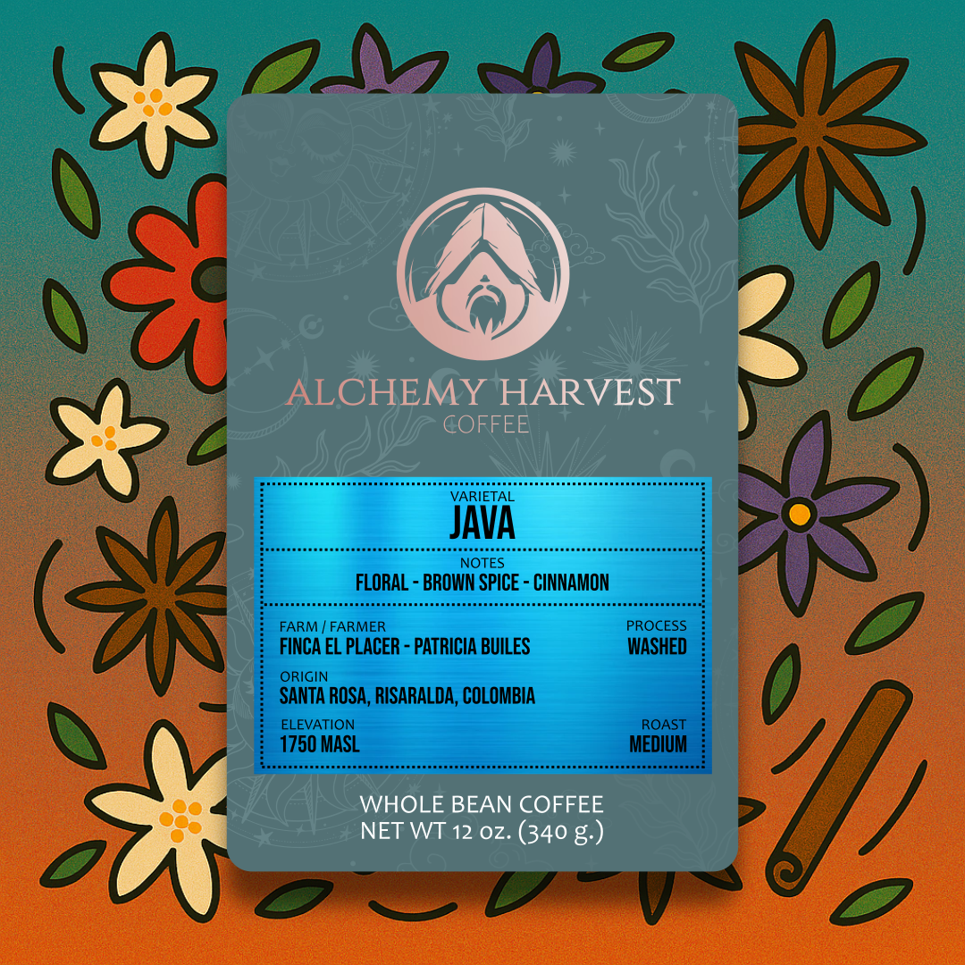 Finca El Placer Java coffee beans with molasses and spice notes