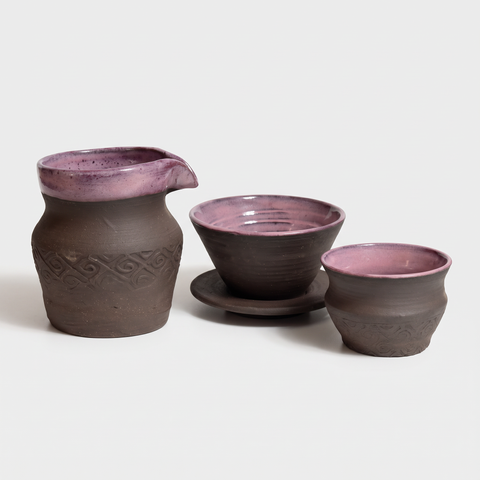 Pour Over Pitcher - Black/Pink
