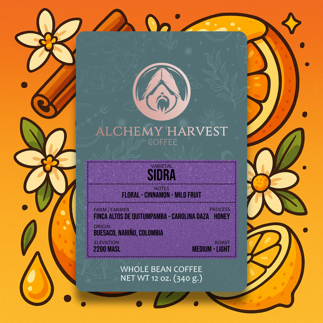 Specialty Colombian coffee with cinnamon and honey flavor notes