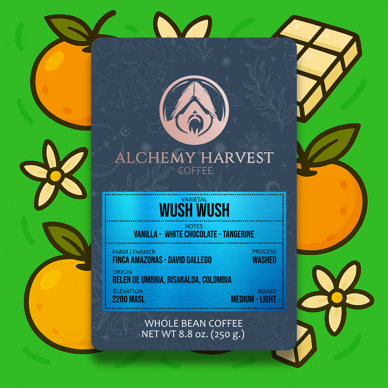 Wush Wush Washed coffee beans with citrus and floral notes
