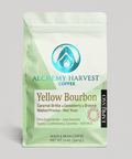 Alchemy Harvest Coffee Yellow Bourbon package on a gray background